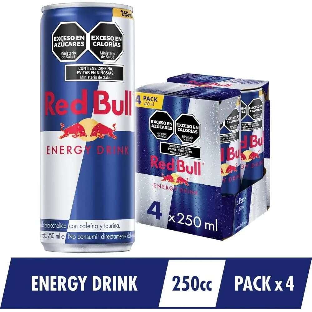 Red Bull Original Pack 4 Unidades 250 ml