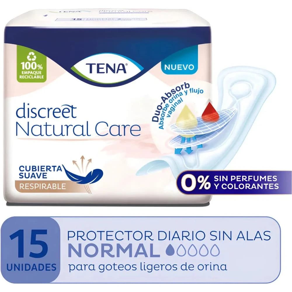 Protector para Incontinencia TENA Discreet Sin Alas x15 Unidades
