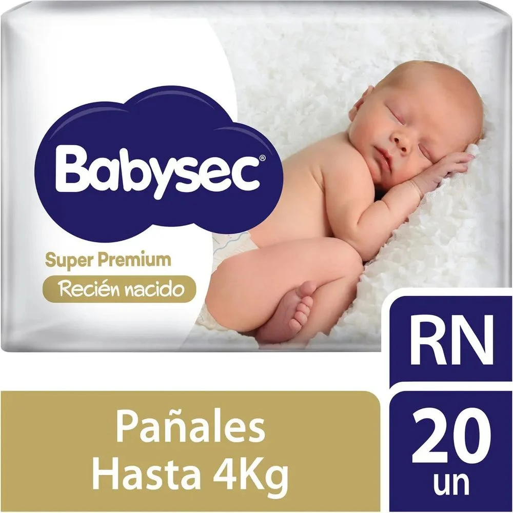 Pañal Babysec Supreme Premium Recién Nacido x 20 unidades