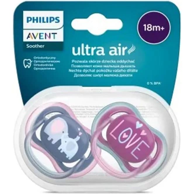 Chupetes Avent +18 Meses Decorados Pack 2