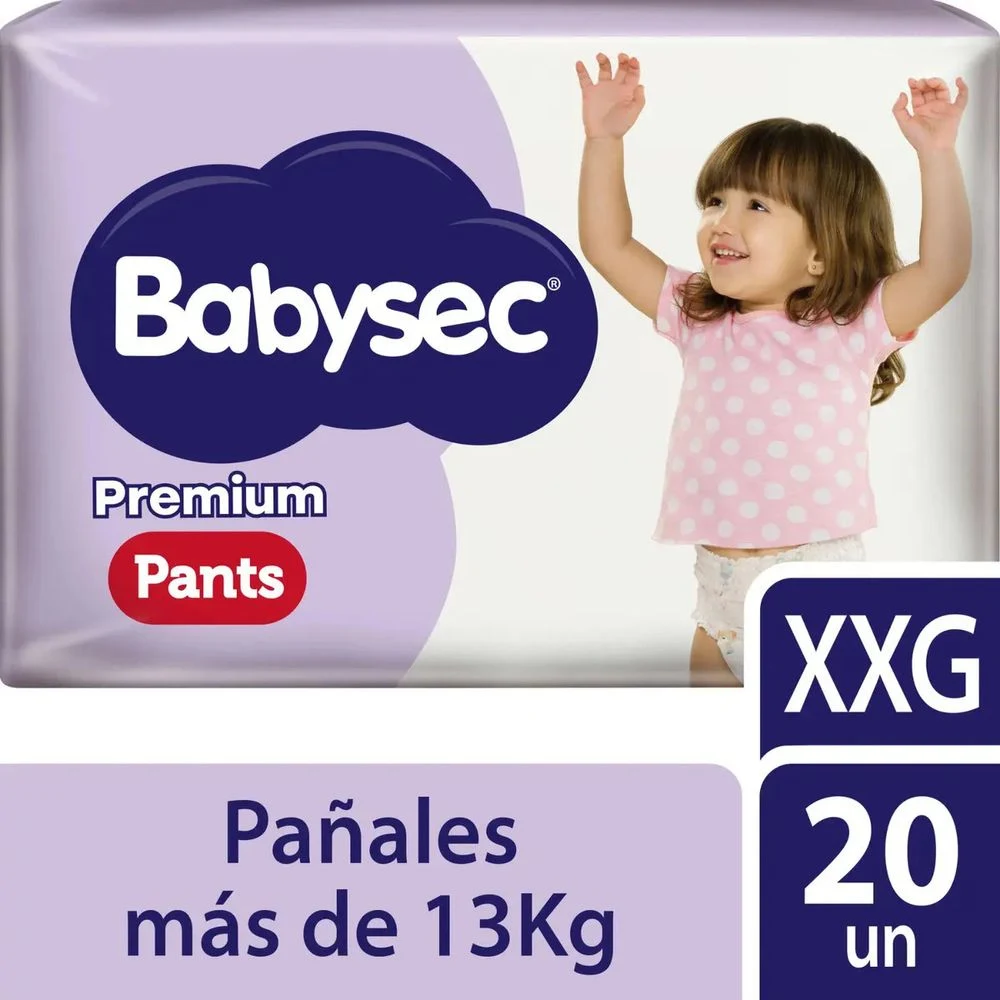 Pañal Babysec Premium Pants Talle XXG