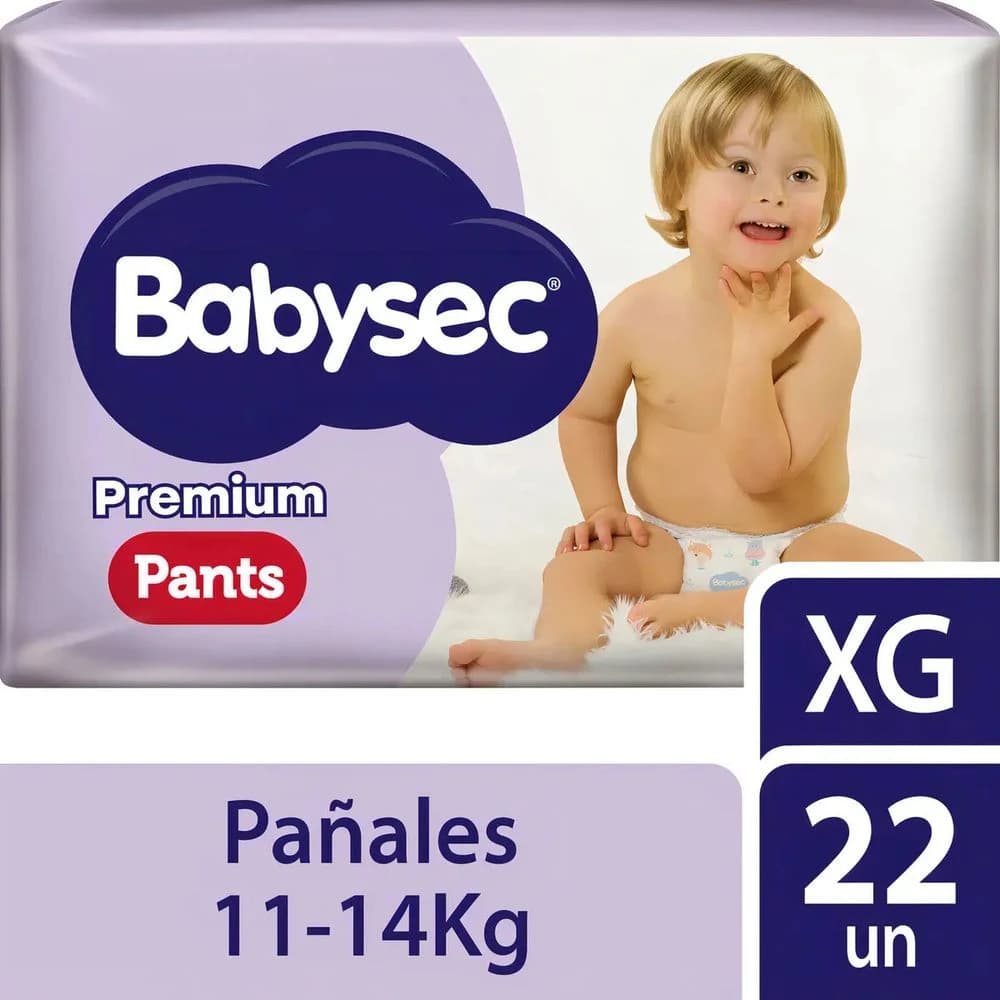 Pañal Babysec Premium Pants Talle XG