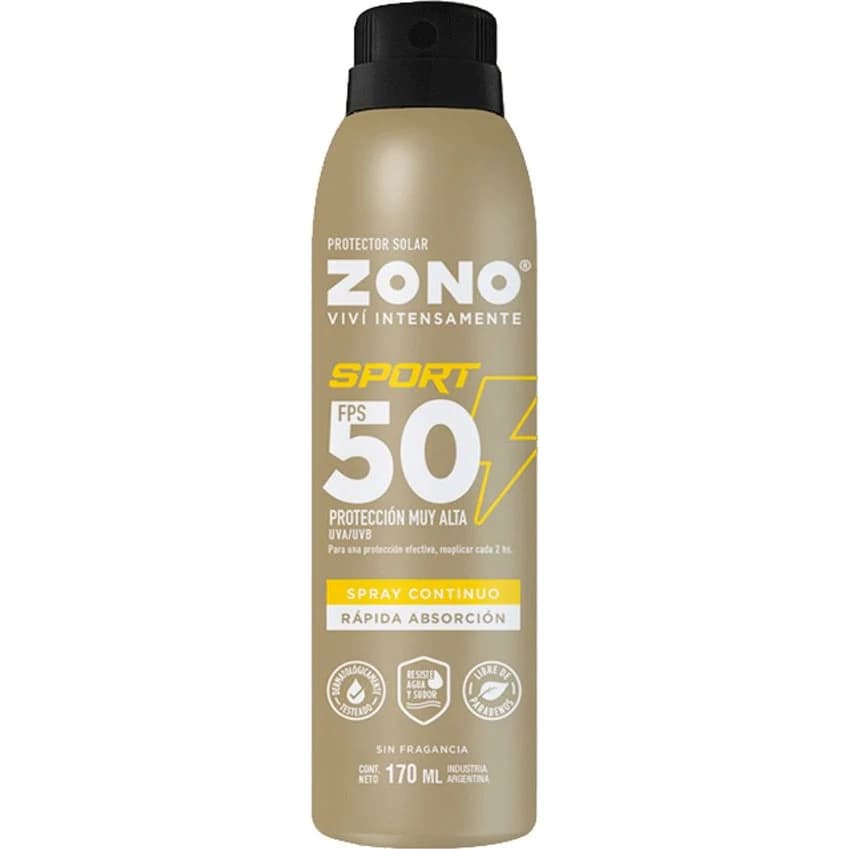 Protector Solar Zono Sport FPS 50 Spray 170 ml