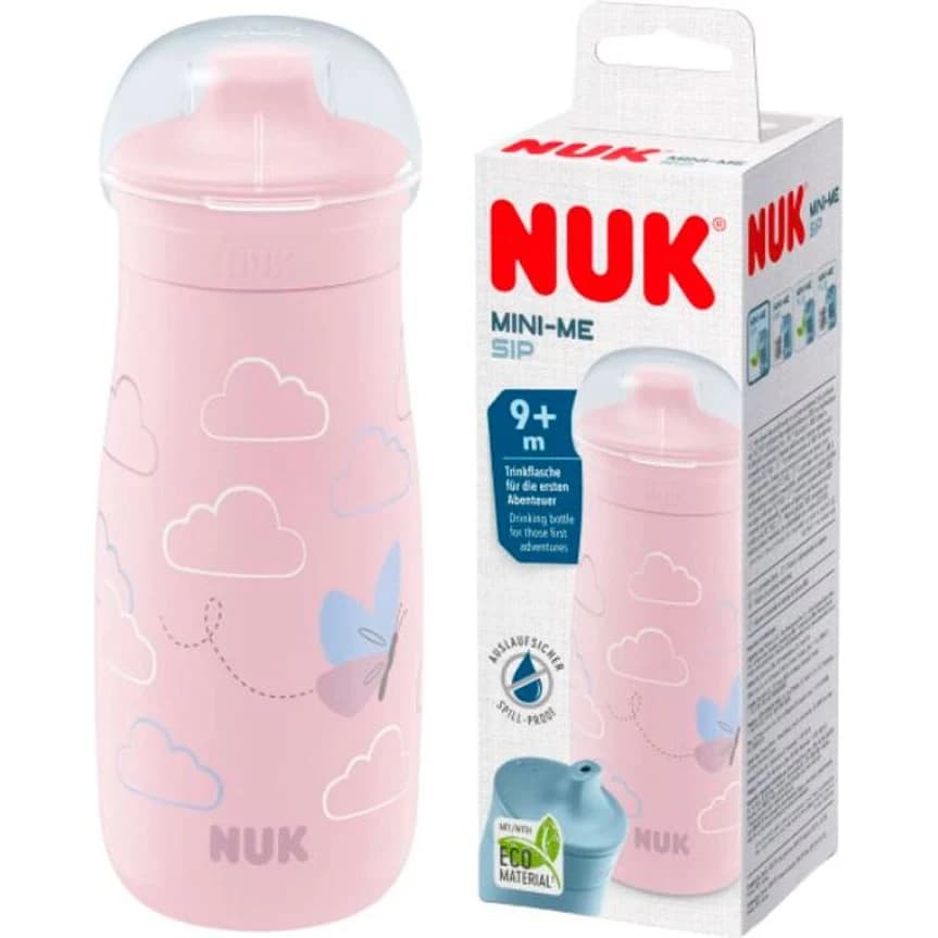 Vaso NUK Mini-Me Sip Mariposa Rosa 9+ 300 ml