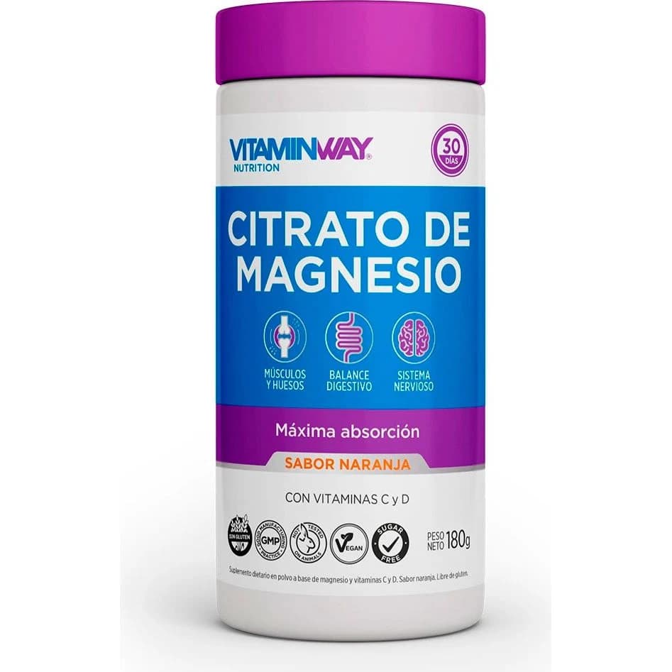 Suplemento Vitamin Way Citrato de Magnesio Naranja 180 g