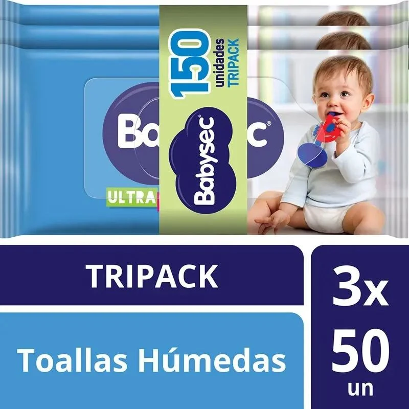 Babysec Toallitas Húmedas Algodón Ultrafresh 150 unidades