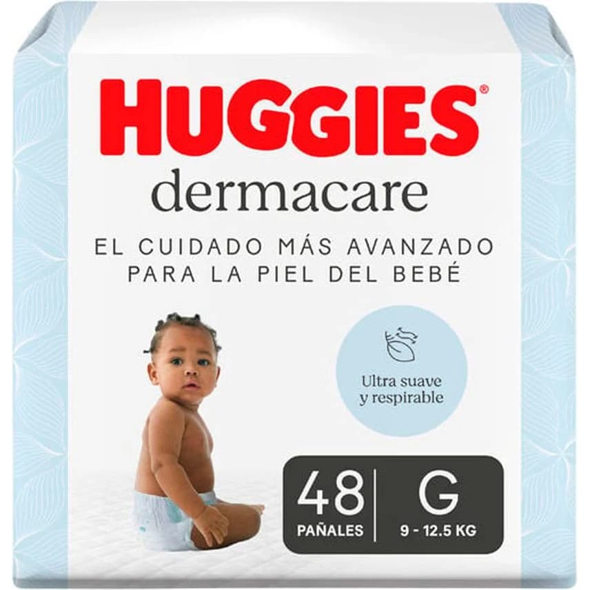Pañal Huggies DermaCare Talle G 48 unidades