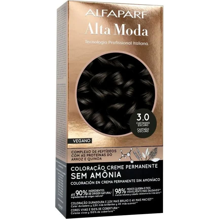 Tintura Capilar Alta Moda 3.0 Castaño Oscuro Sin Amoníaco