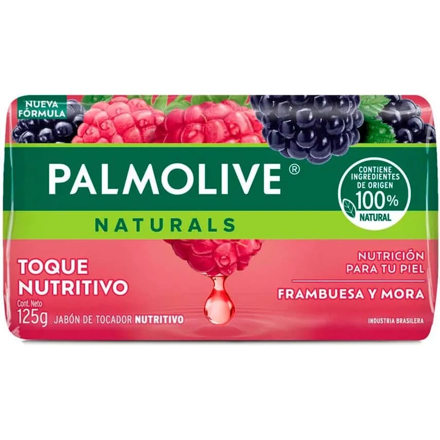 Jabón en Barra Palmolive Naturals Frambuesa y Mora 125 g