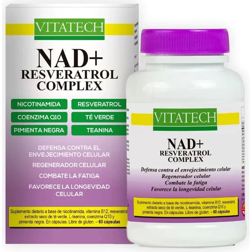 Vitatech NAD+ Resveratrol Complex 60 Cápsulas