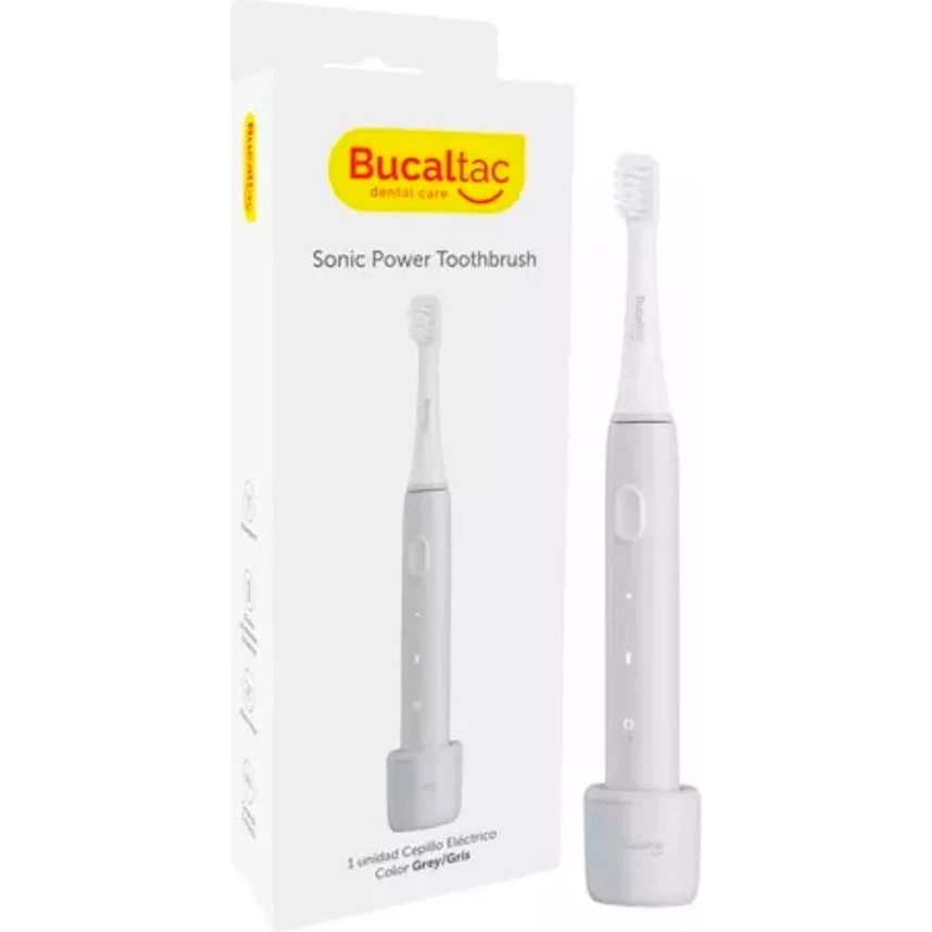 Cepillo de Dientes Eléctrico Bucal Tac Sonic Power Gris