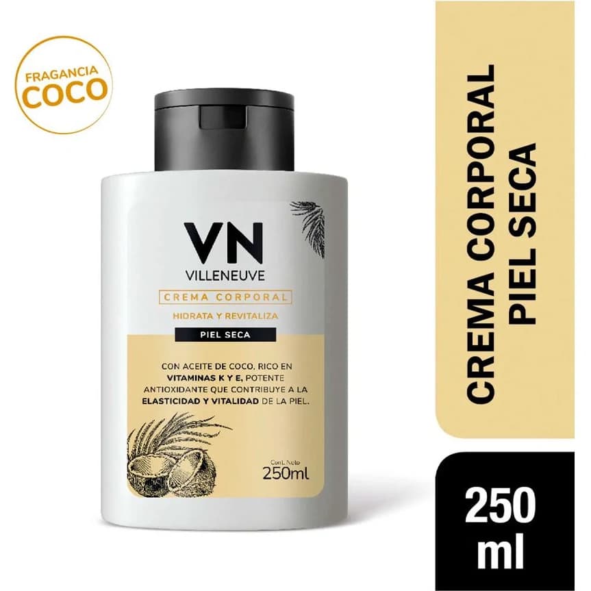 Crema Corporal Villeneuve Piel Seca 250 ml