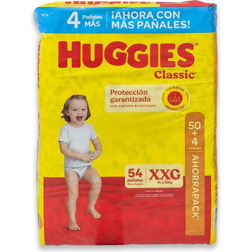 Pañales Huggies Classic XXG x 54 unidades