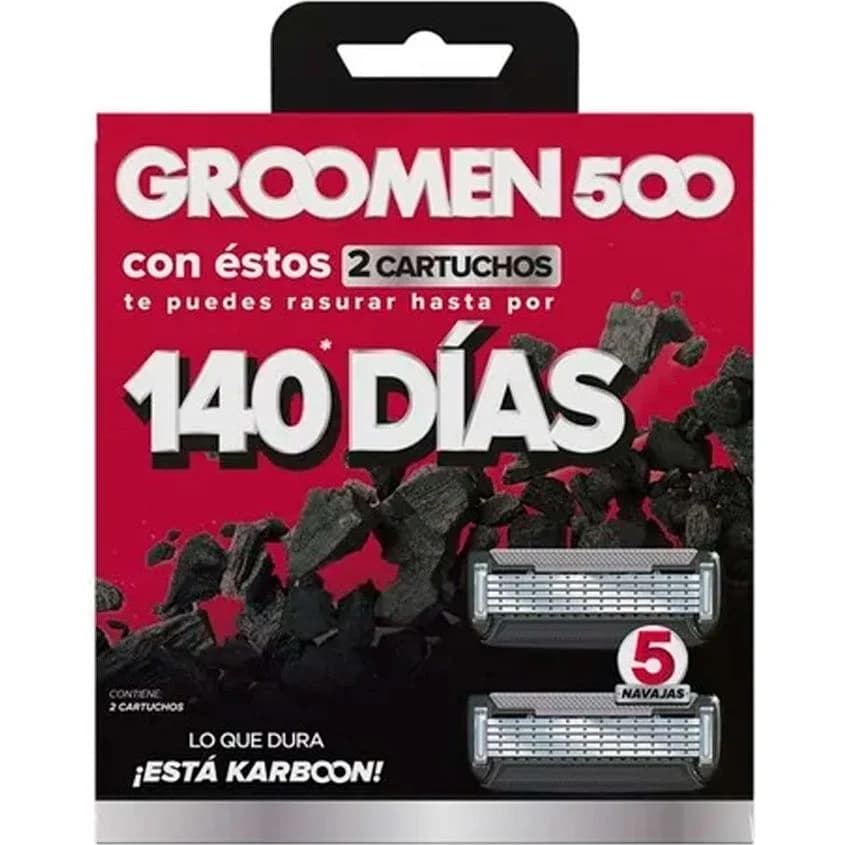 Repuesto para Máquina de Afeitar Groomen 500 - 2 Cartuchos