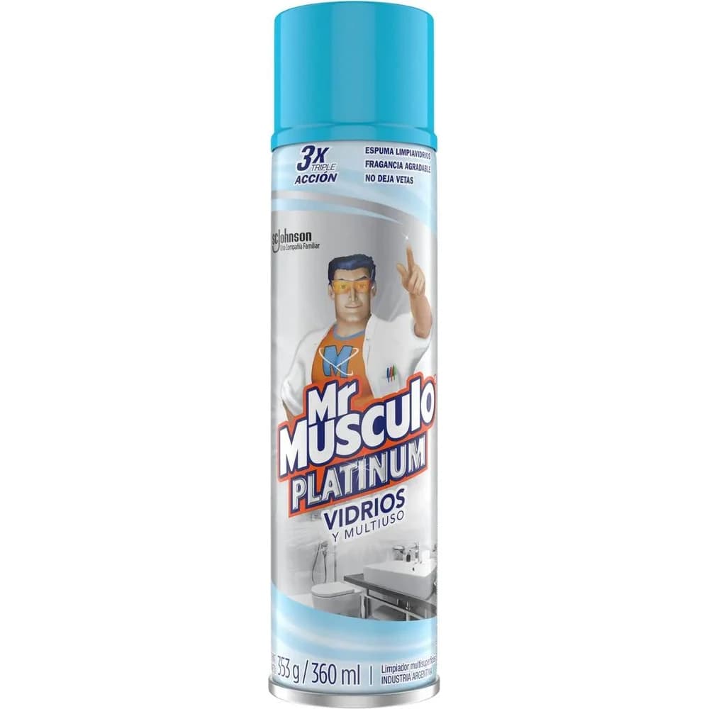 Mr. Músculo Limpiador de Vidrios Aerosol 360 cc