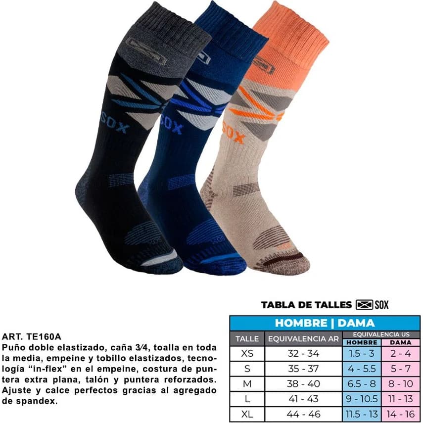 Media Ski Sox Tono 160A Talle XL