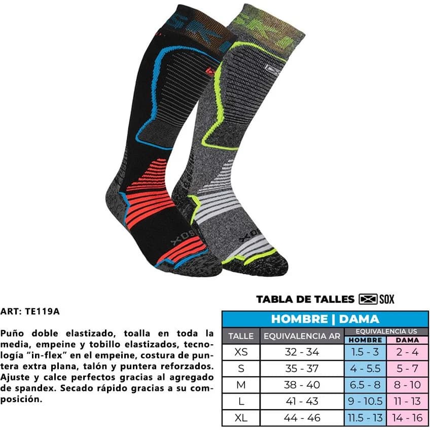 Media Ski Sox Tono 119A Talle L