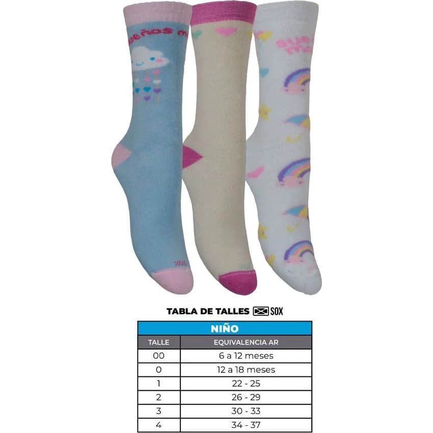 Media Compresiva Sox M.Dreams Tripack Talle 3
