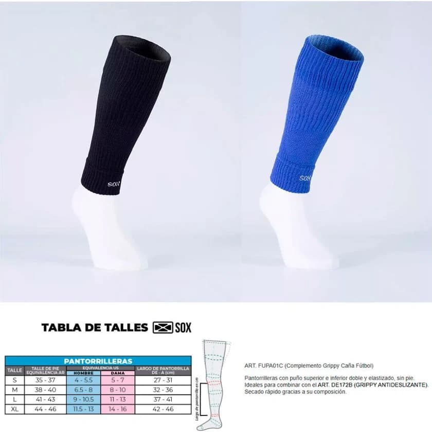 Pantorrillera de Compresión para Fútbol Talle XL