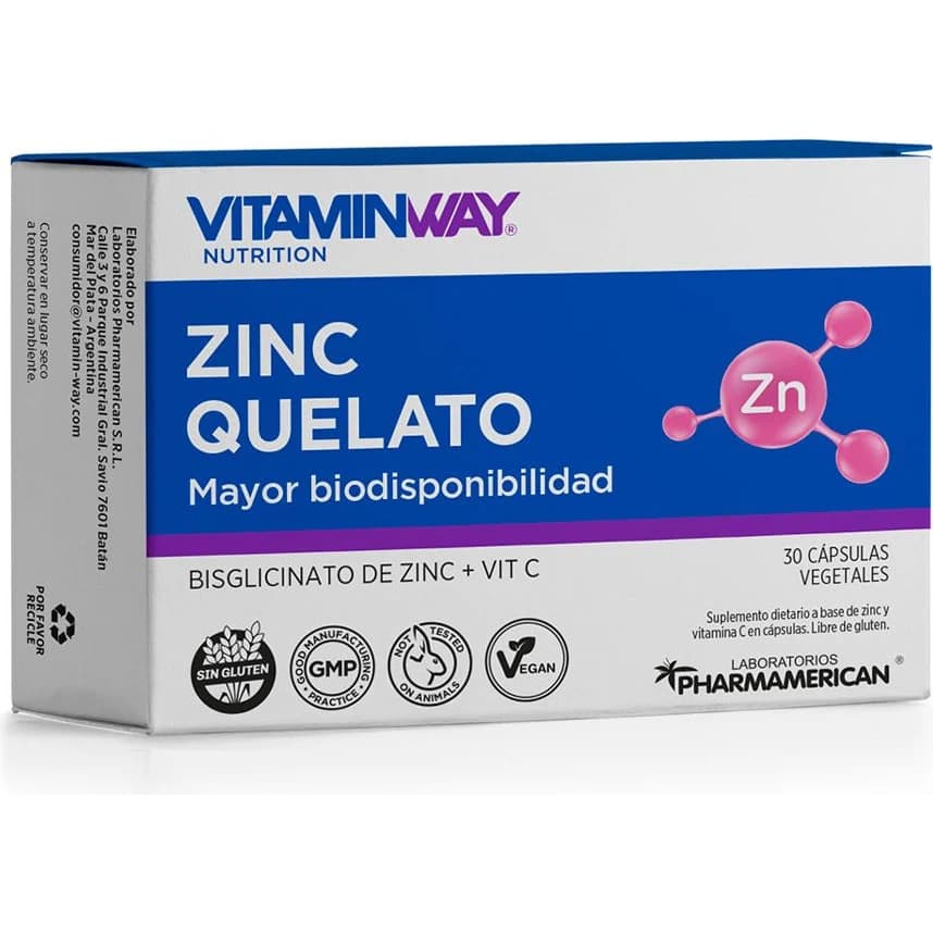 Zinc Quelato Vitamin Way 30 Cápsulas