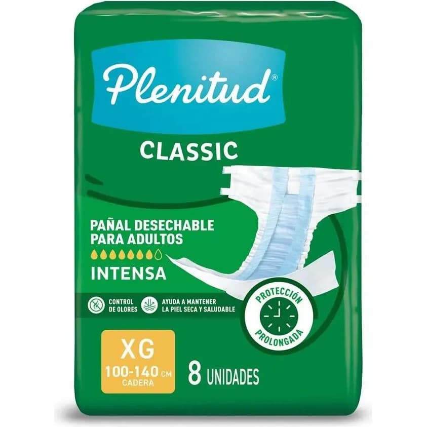 Pañal para Adulto Plenitud Care Clásico Talle XG x 8 Unidades