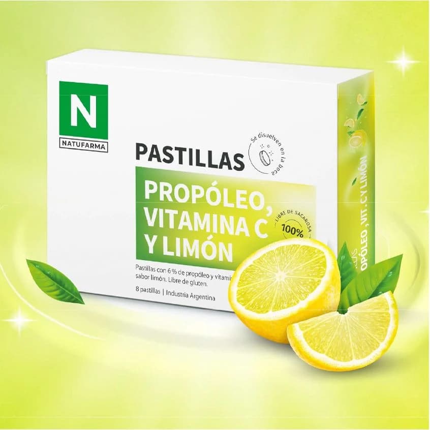 Pastillas Natufarma Propóleo y Vitamina C x 8