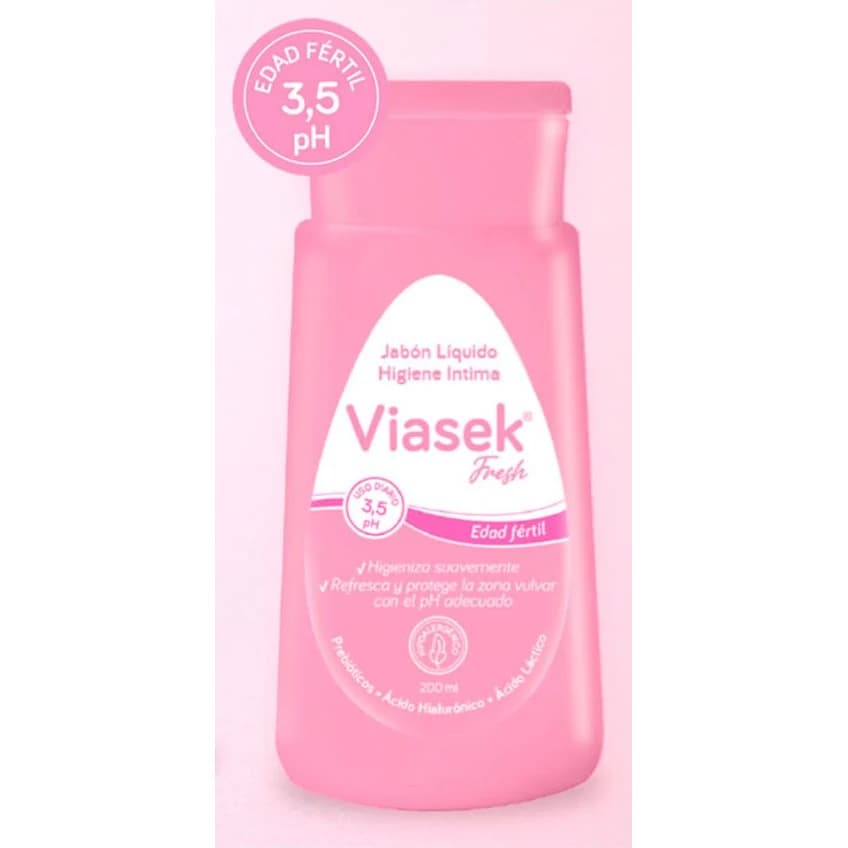 Jabón Líquido Íntimo Viasek Fresh pH 3.5 x 200 ml