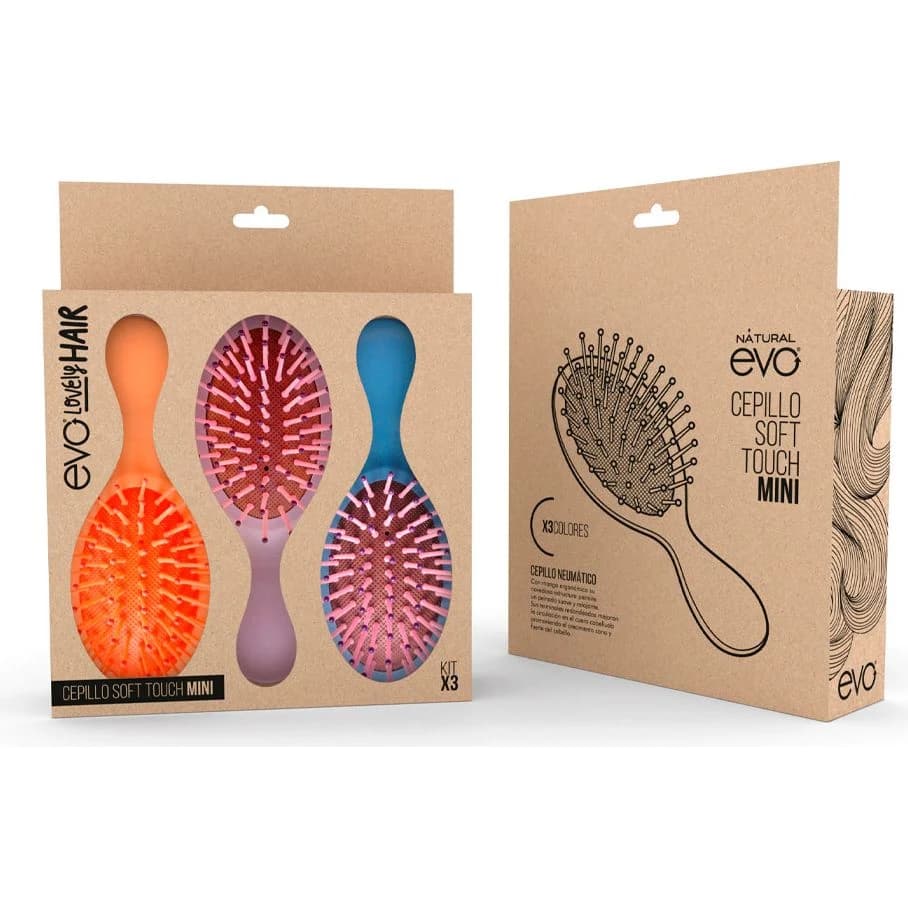 Kit Cepillos EVO Naranja + Lila + Celeste