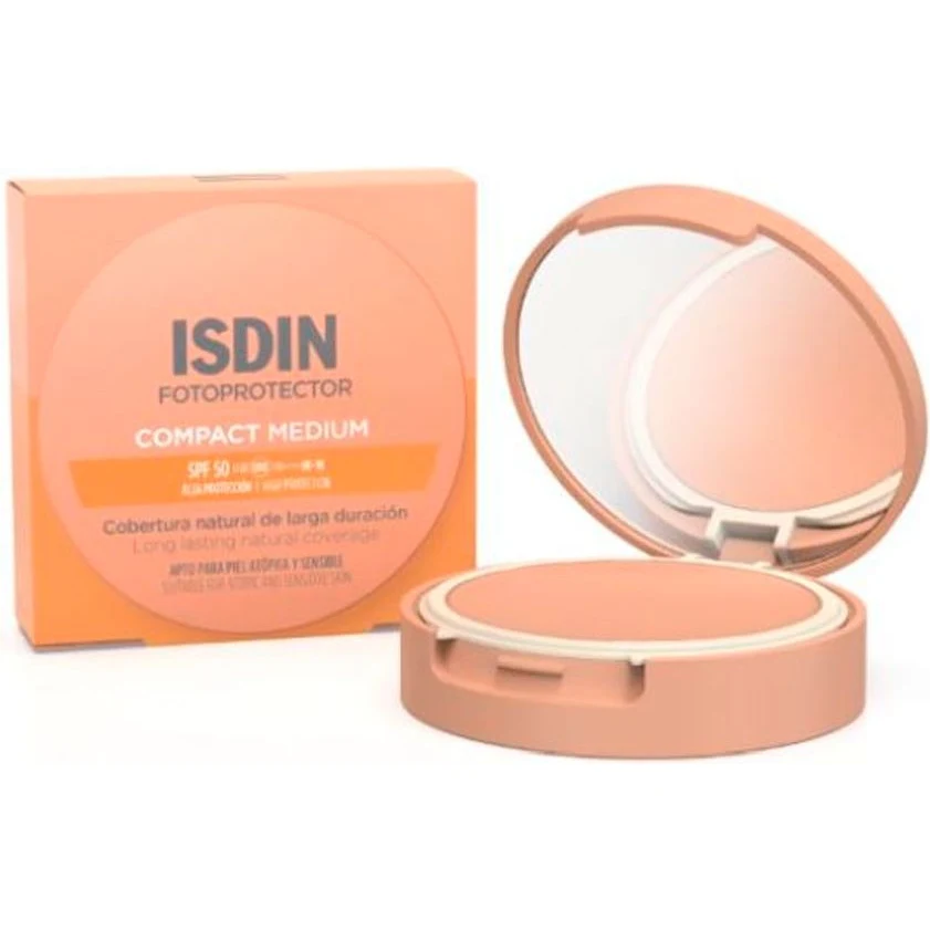 Protector Solar Compacto ISDIN SPF 50 Tono Medium