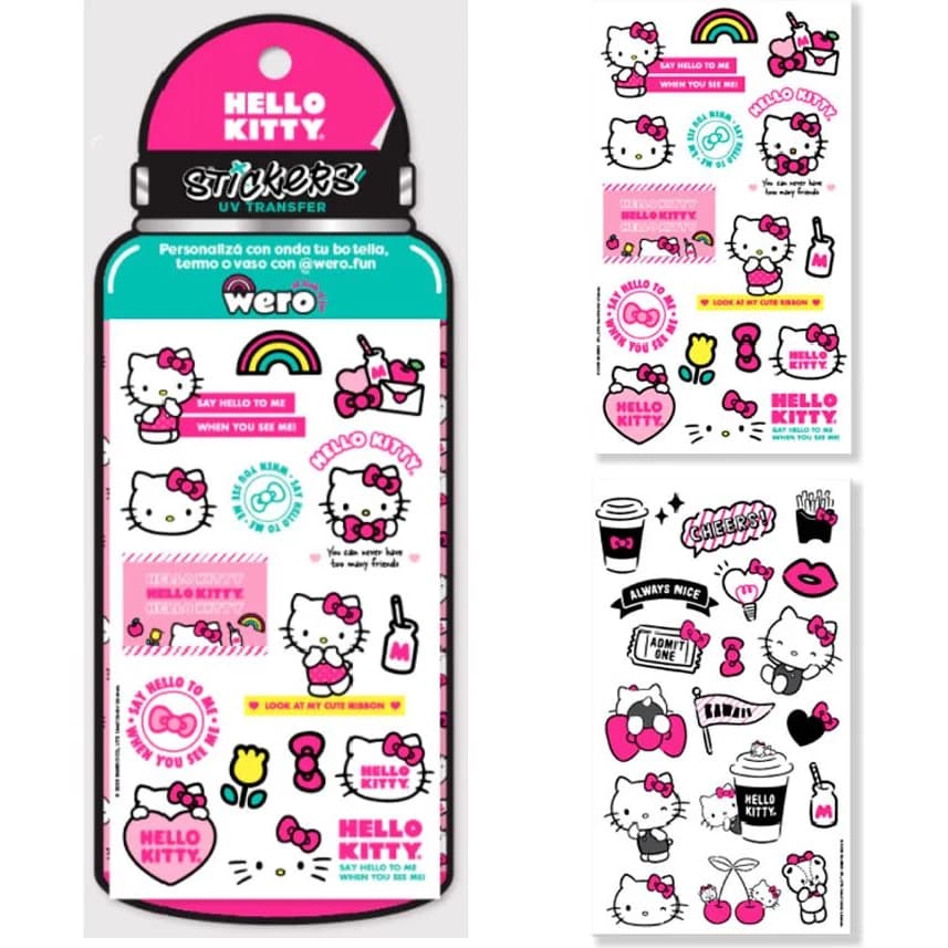 Stickers Wero Bottle Hello Kitty para Botellas
