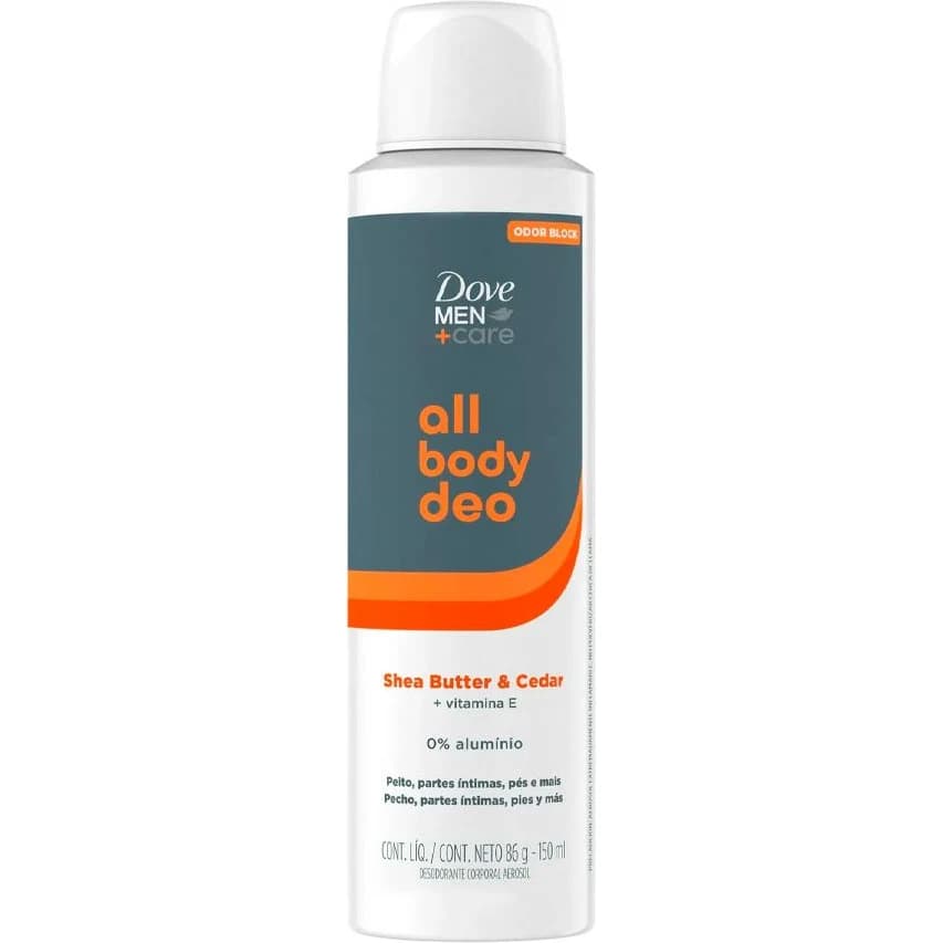 Desodorante Aerosol Dove Men Care All Body Shea Butter & Cedar 150 ml