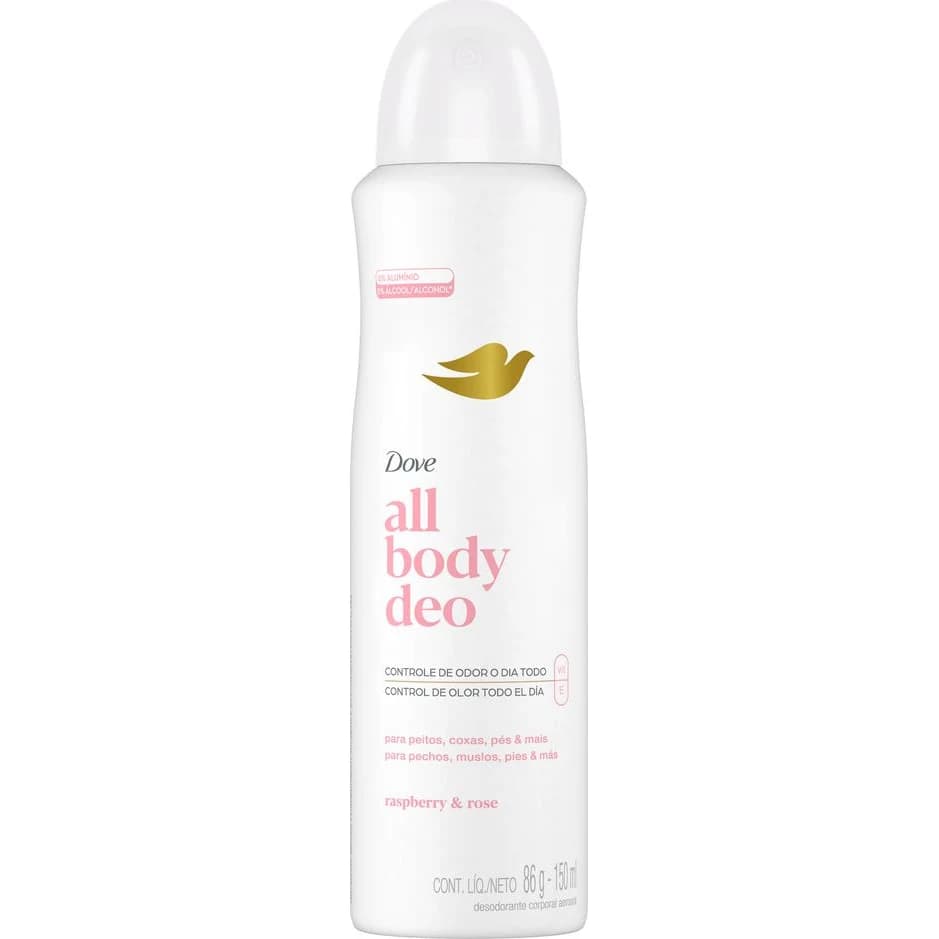 Desodorante Corporal en Aerosol Dove All Body Raspberry & Rose 150 ml