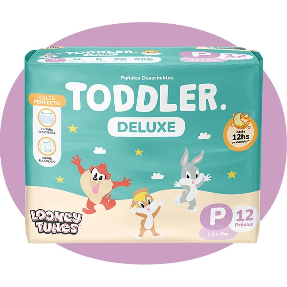 Pañal Deluxe Toddler P x12