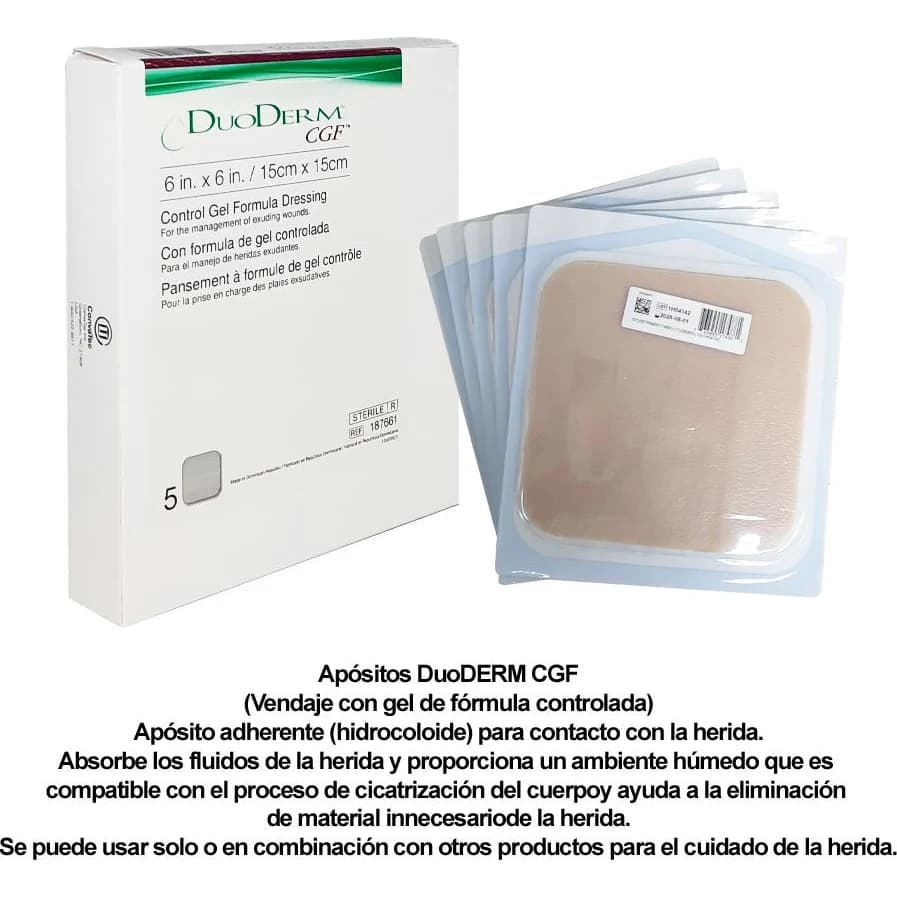 Apósito DuoDERM CGF HD ConvaTec 187661 Caja x 5 Unidades