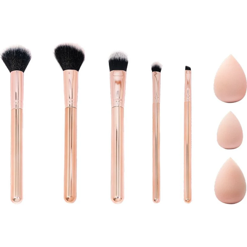 Set de Cepillos Maquillaje Teu&Bany 5 Brochas + 3 Esponjas