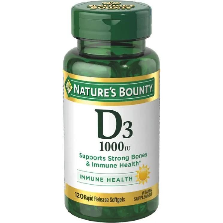 Vitamina D3 Nature's Bounty 120 cápsulas
