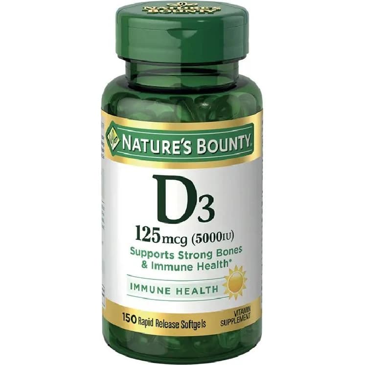 Vitamina D3 Nature's Bounty 150 Cápsulas