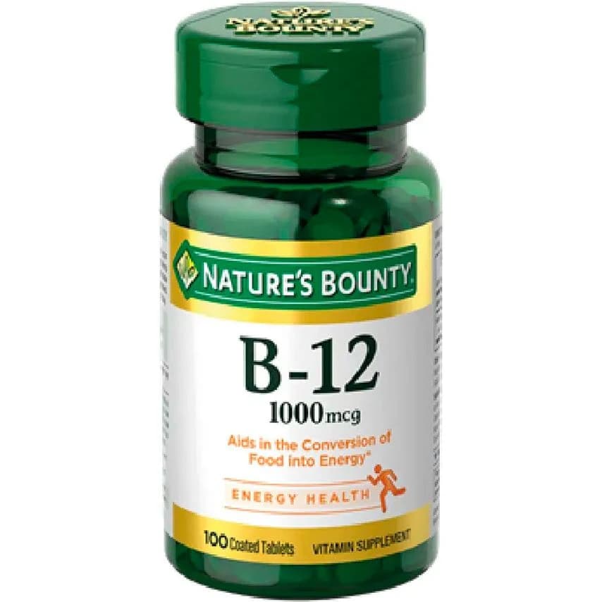 Vitamina B12 1000 mcg Nature's Bounty 100 comprimidos