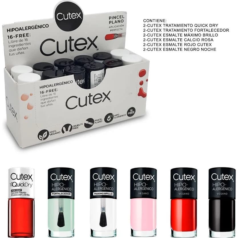 Kit de Esmalte Cutex 12 Unidades