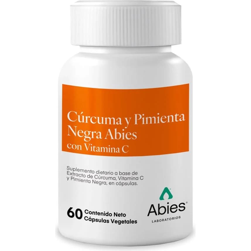 Abies Cúrcuma, Pimienta Negra y Vitamina C 60 Cápsulas