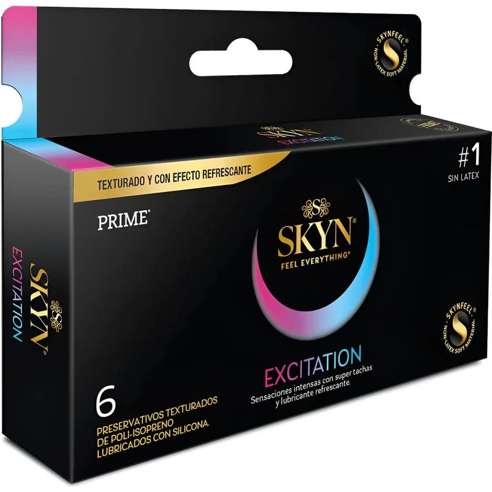 Preservativos Prime Skin Excitation Sin Látex x6