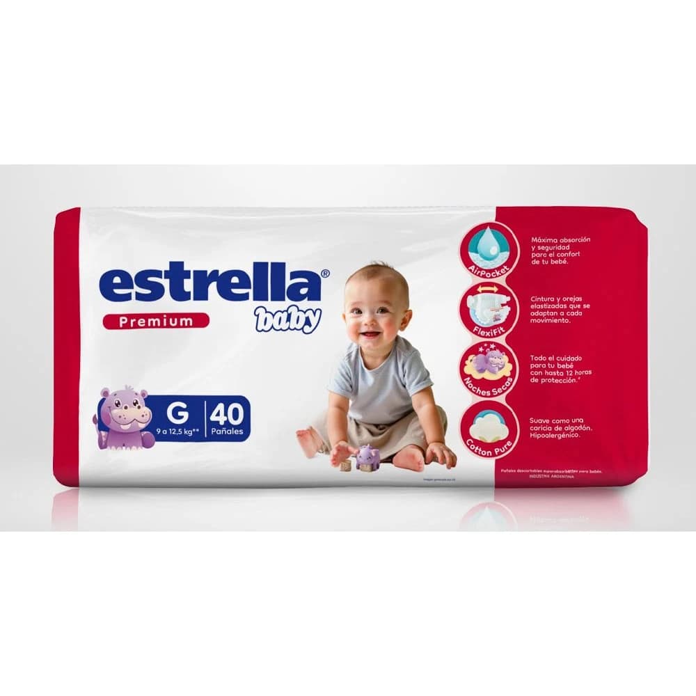 Pañal Estrella Baby Talle G x40 unidades
