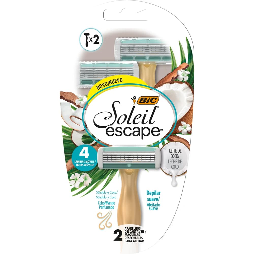 Máquina de Afeitar BIC Escape Sand&CC x2 Unidades
