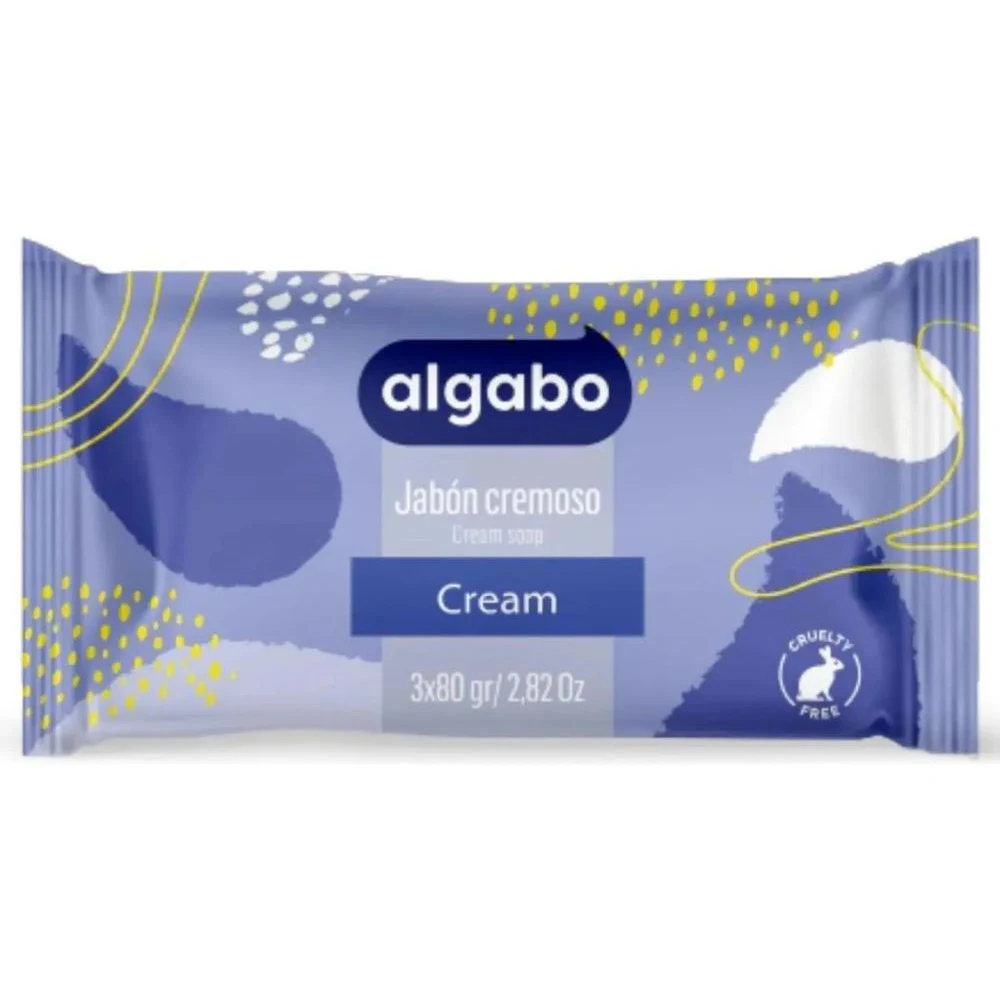 Jabón Líquido Algabo Tocador Cremoso Pack 3 x 80 ml
