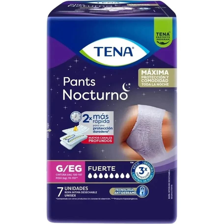 Pañal para Adulto TENA Pants Nocturno Talle G x 7 Unidades
