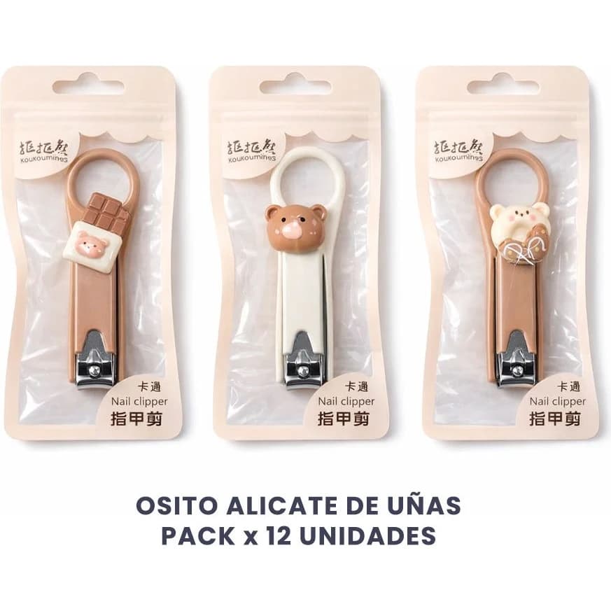 Alicate de Uñas Osito x12 Unidades