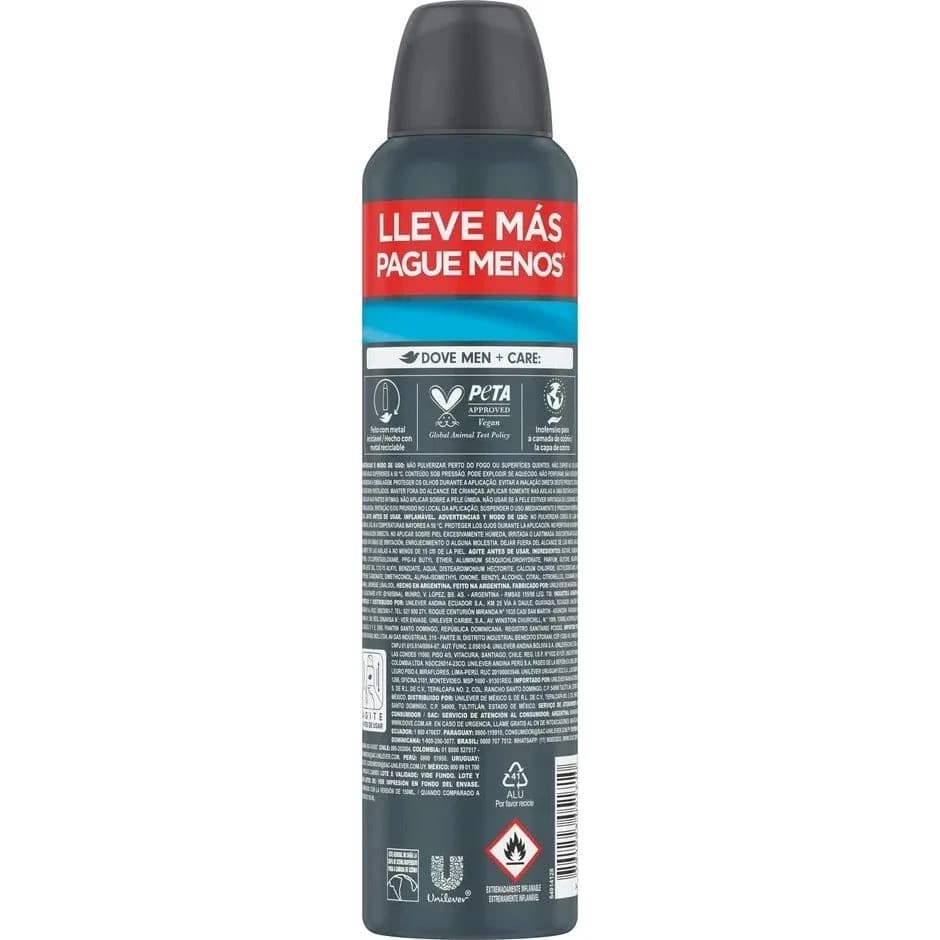 Desodorante Antitranspirante Aerosol Dove Men Comfort 148 g