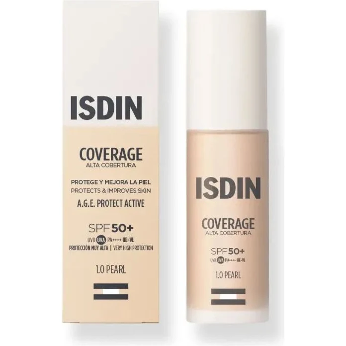 Base de Maquillaje Isdin Coverage SPF 50 Tono 1 30 ml