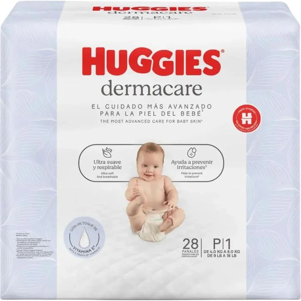 Pañal Huggies DermaCare P x 28 unidades