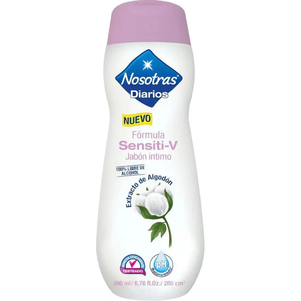 Jabón Líquido Íntimo Nosotras Sensiti-V 200 ml